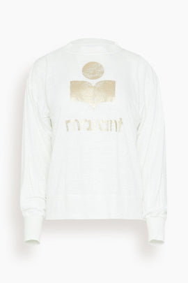 Klowia Tee in White/Light Gold