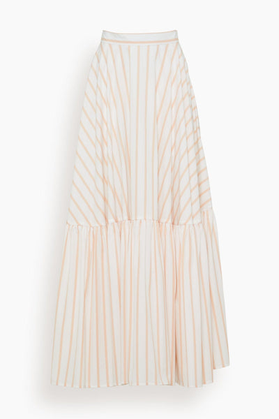 Long Skirt in Bellini Stripe