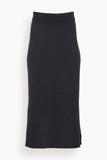 Le Kasha Skirts Panasie Ribbed Skirt in Black