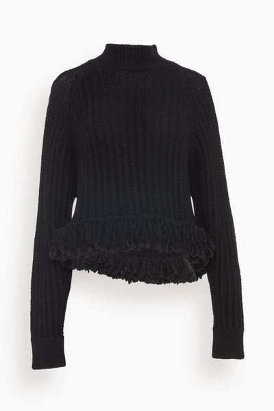 Maxi Wool Sweater in Black