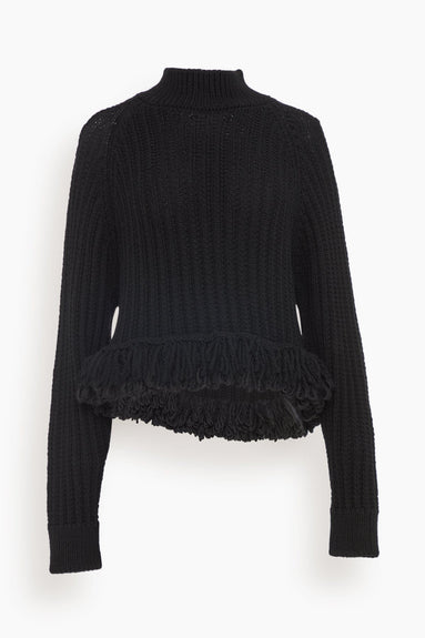 Mantu Sweaters Maxi Wool Sweater in Black