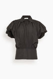 Lanvin Puffy Sleeves Top in Black