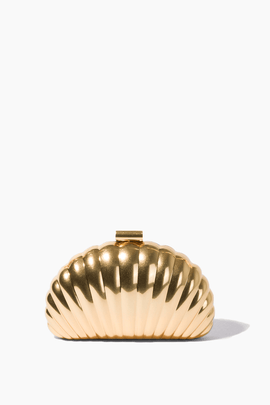 Monet Shell Clutch in Gold