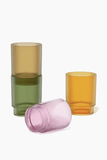 Tossware Fluted Tumbler - Set of 4 Mixed Colors