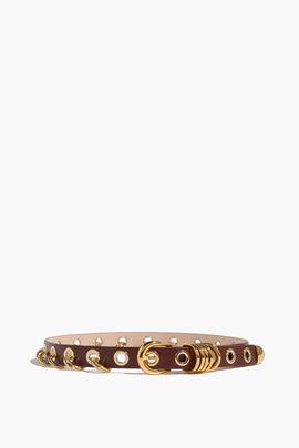 Revenge Belt in Mahogany/Gold