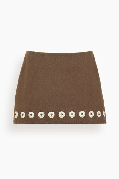 Tobe Denim Skirt in Chocolate