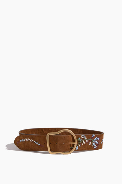 Suede Sensation Flower Belt in Vicunja