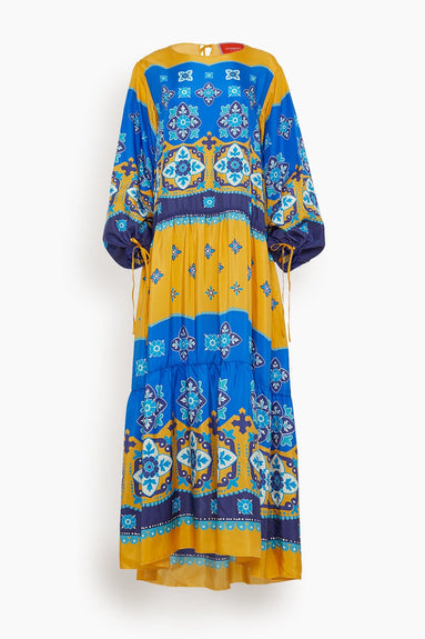 La Double J Dresses Vesta Dress in Tiles Degrade Placed Giallo