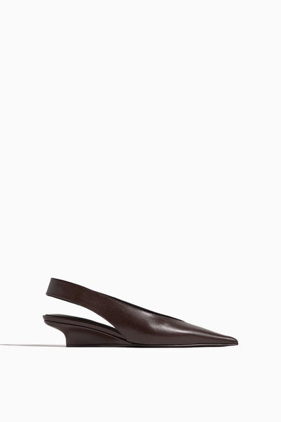 The Wedge-Heel Slingback in Bark