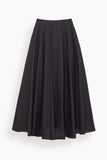 Forte Forte Cotton Popline Paneled Skirt in Notte