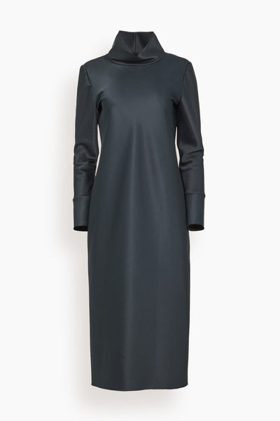 Shiny Statement Dress in Graphite