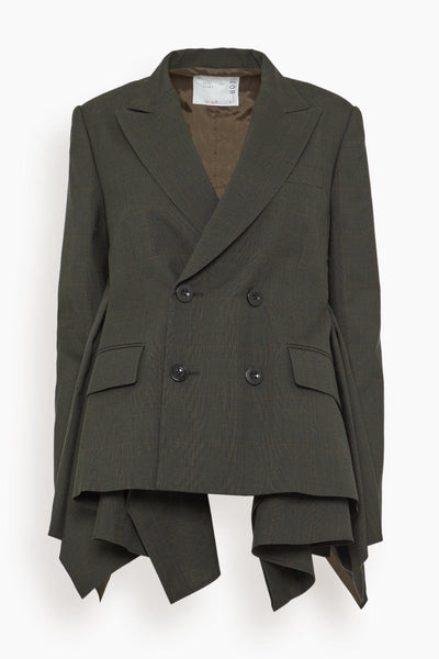 Glen Check Jacket in Khaki