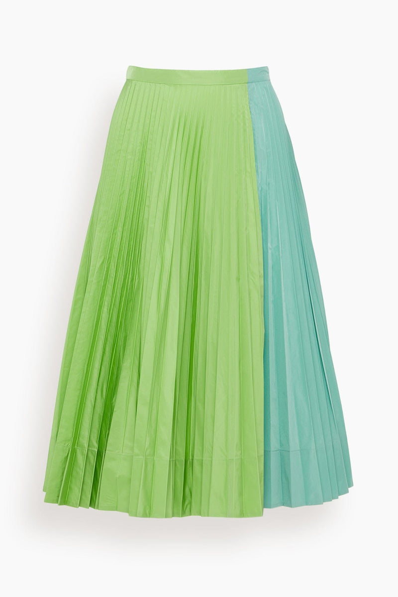 Plan C Pleated Skirt in Pistachio Hampden Clothing