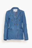 Tanya Taylor Jackets Michelle Denim Jacket in Medium Indigo Blue