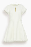 Simkhai Casual Dresses Anielle Short Sleeve Mini Dress in Snow Anielle Short Sleeve Mini Dress in Snow