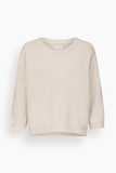 Loulou de Saison Azali Crewneck Sweater in Stone