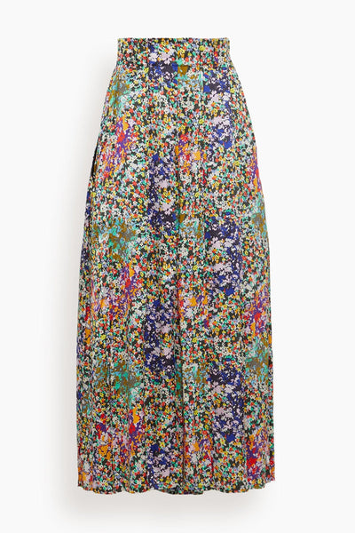 Pleated Skirt Pants in Bloom