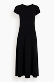 Another Tomorrow Fitted Tee Dress in Black