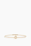 Vintage La Rose Bracelets Pave Tear Flexible Bangle in 14k Yellow Gold