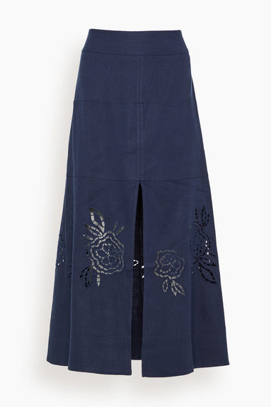 Tanya Taylor Skirts Harlow Skirt in Maritime Blue (TS)