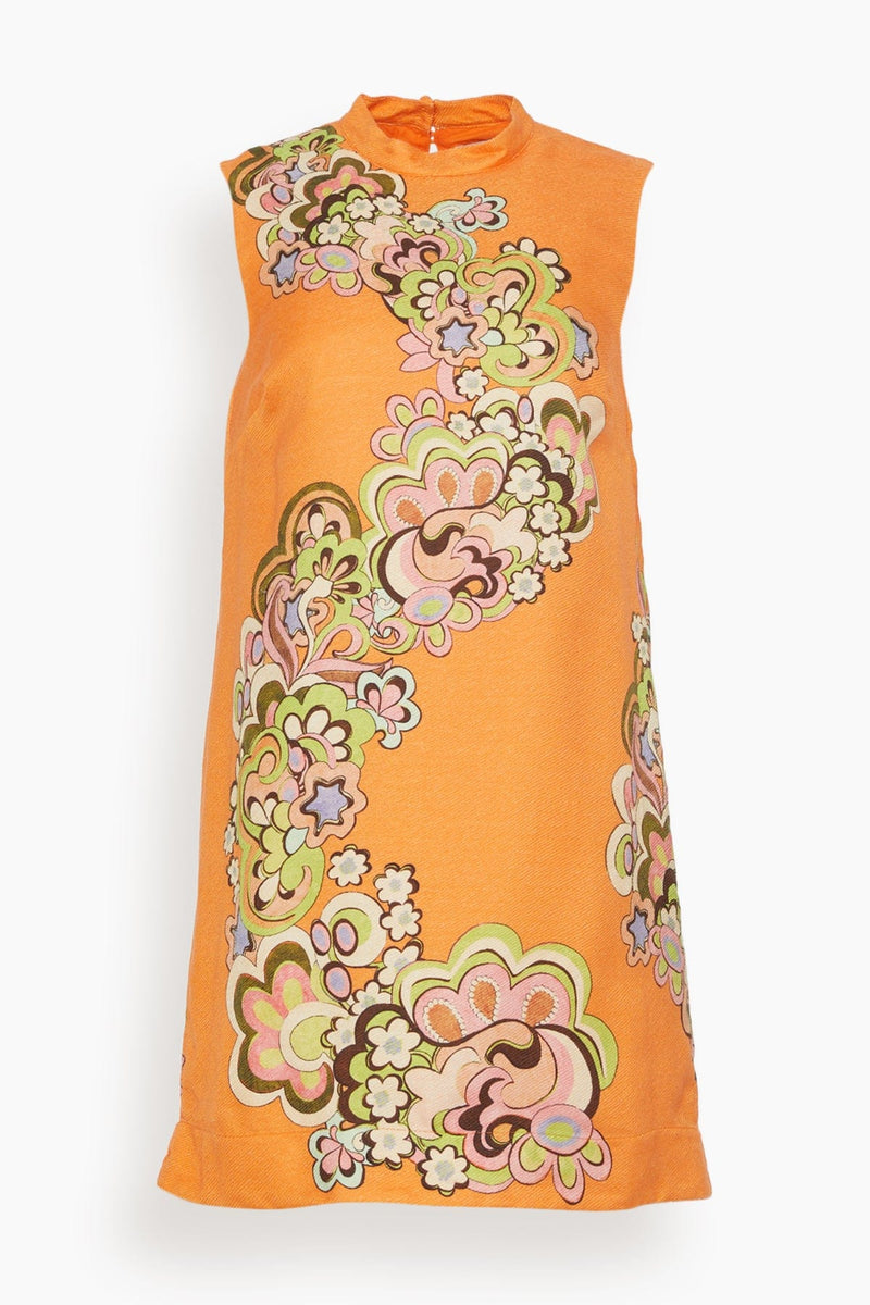 Alemais Starscape Mini Dress in Tangerine – Hampden Clothing