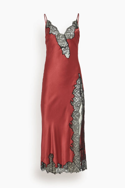 Kiki de Montparnasse Giselle Midi Slip Dress in Brick Dust – Hampden Clothing