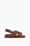 Marni Strappy Flat Sandals Fussbett Criss Cross Sandal in Gold/Brown Marni Fussbett Criss Cross Sandal in Gold/Brown