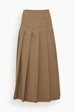 Rohe Plisse Wrap Skirt in Khaki