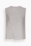 Loulou de Saison Della Asymmetric Top in Grey Melange