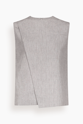 Della Asymmetric Top in Grey Melange
