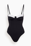 Staud Maeve One Piece in Black/White