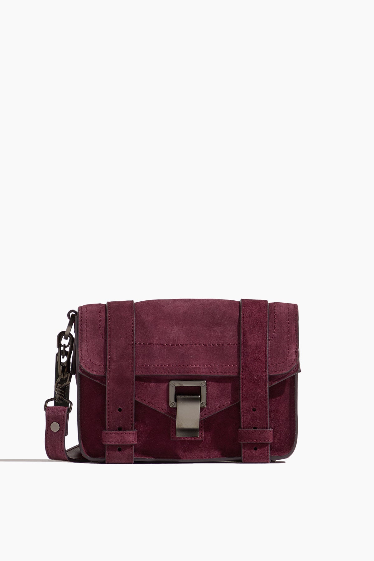 Proenza Schouler Cross Body Bags Suede Mini PS1 Crossbody Bag in Bordeaux Proenza Schouler Suede Mini PS1 Crossbody Bag in Bordeaux