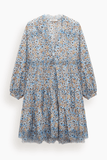 Dorothee Schumacher Floral Volumes Dress in Mini Boho Flower Blue
