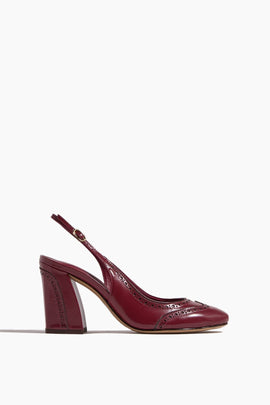 Slingback Brogue Pump 85 in Chili Red