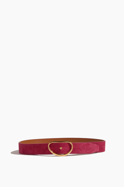 Wide Georgia Belt in Scarlet Suede