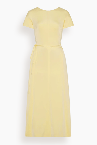 Fluid Wrap Dress in Honeysuckle