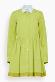 Lanvin Short Shirt Dress in Absinth Green