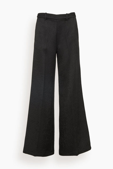 Forte Forte Pants Diagonal Structure Couture Palazzo Pants in Noir