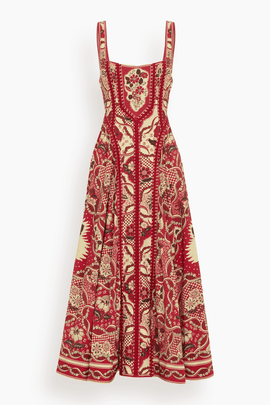 Kenny Midi Dress in Red