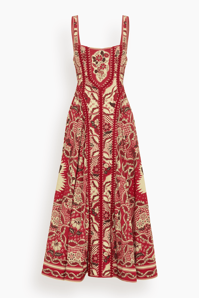 Kenny Midi Dress in Red