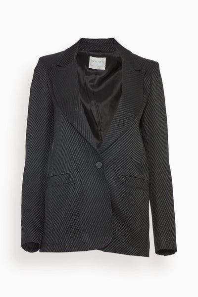 Diagonal Structure Couture Jacket in Noir
