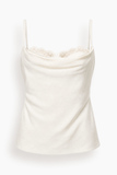 Staud Evangeline Silk Top in Ivory