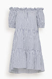 e lei Dresses Coquette Dress in White Dark Stripe