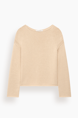 Draped Knit Sweater in Sand