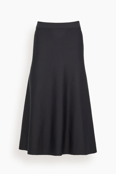 Pull On Flared Skirt in Black