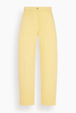 Another Tomorrow Denim Curved Pant in Daffodil