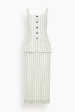 Simkhai Casual Dresses Xandria Sleeveless Midi Dress in Midnight Stripe Xandria Sleeveless Midi Dress in Midnight Stripe
