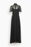 Forte Forte Chic Tulle Plisse Dress in Noir