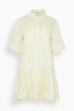 Simkhai Casual Dresses Cris Short Sleeve Shirt Dress in Buttercream Stripe Cris Short Sleeve Shirt Dress in Buttercream Stripe