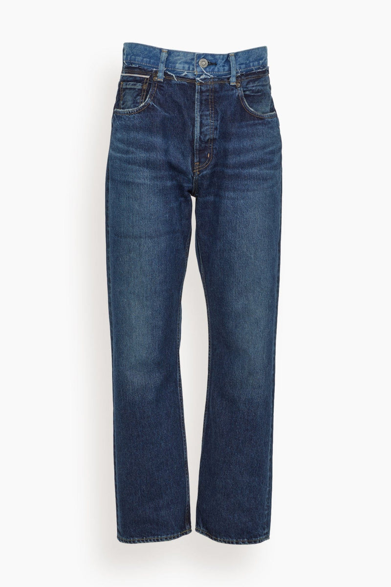 Moussy MV Boulder Wide Straight Jean in Dark Blue – Hampden Clothing